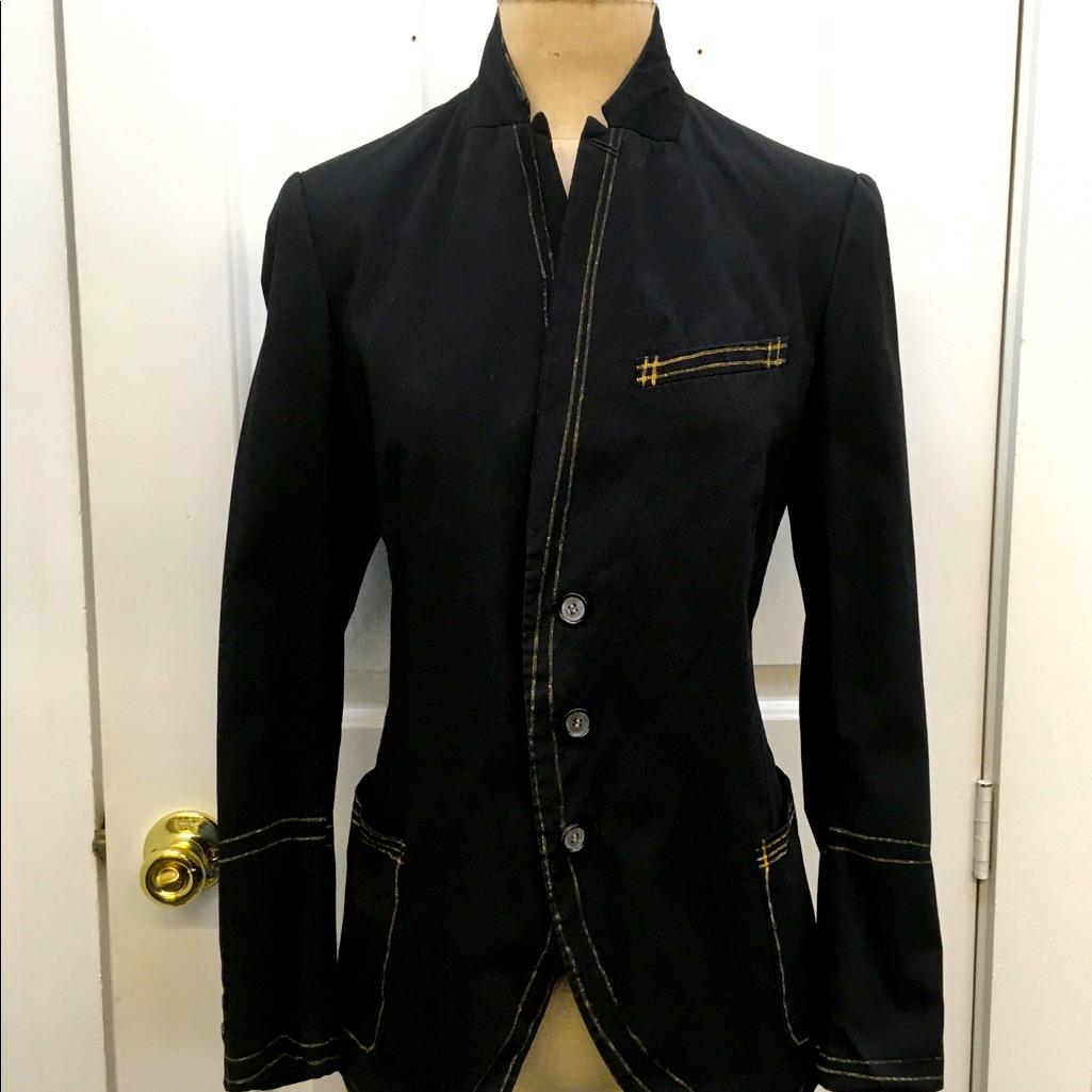 Miharayasuhiro Jacket With Hand Painted Trim.